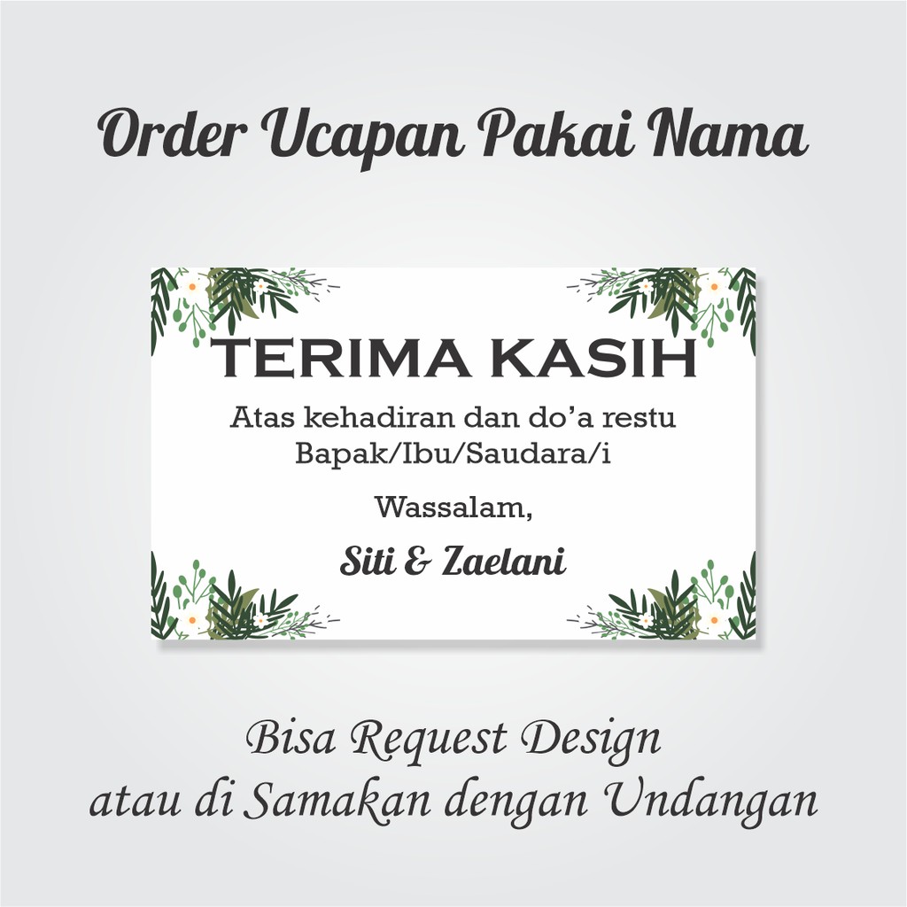 Order Pakai Nama