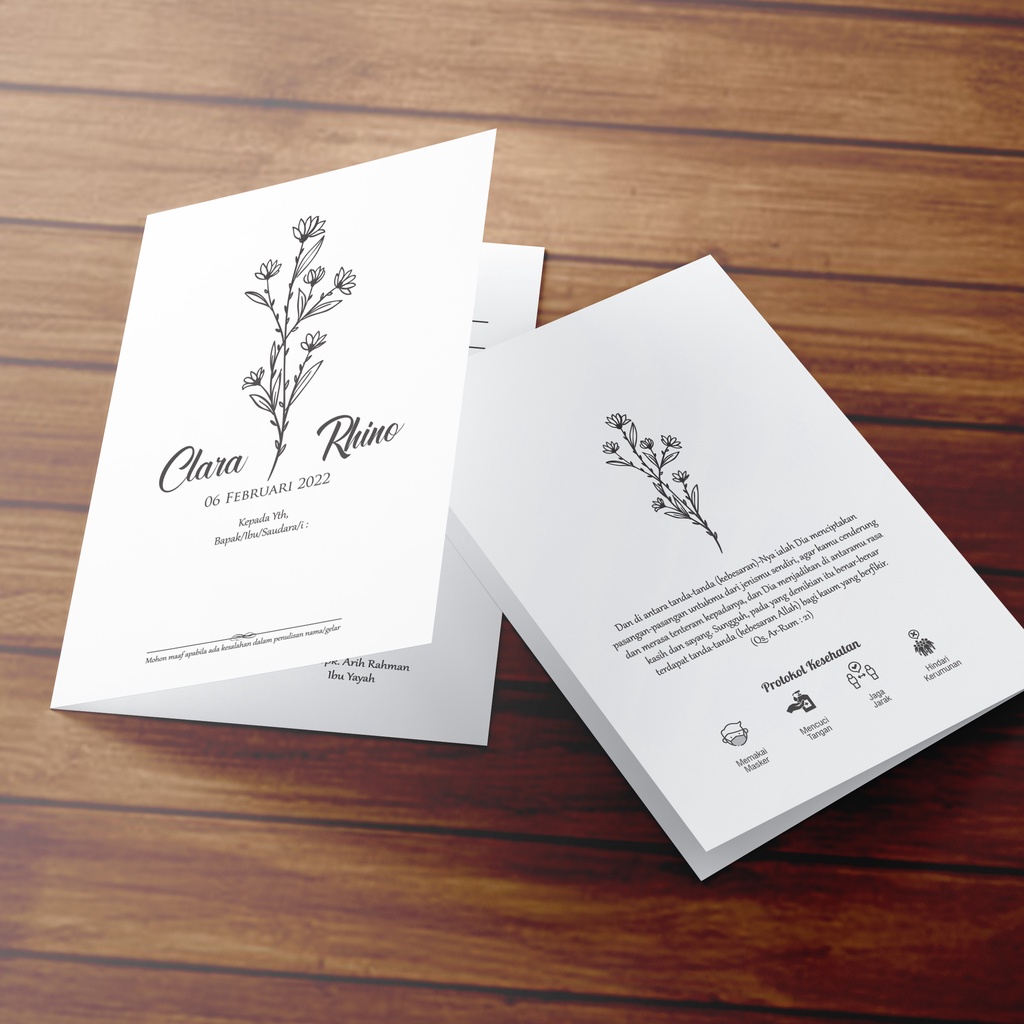 Undangan Pernikahan Rustic Unik Murah & Elegan