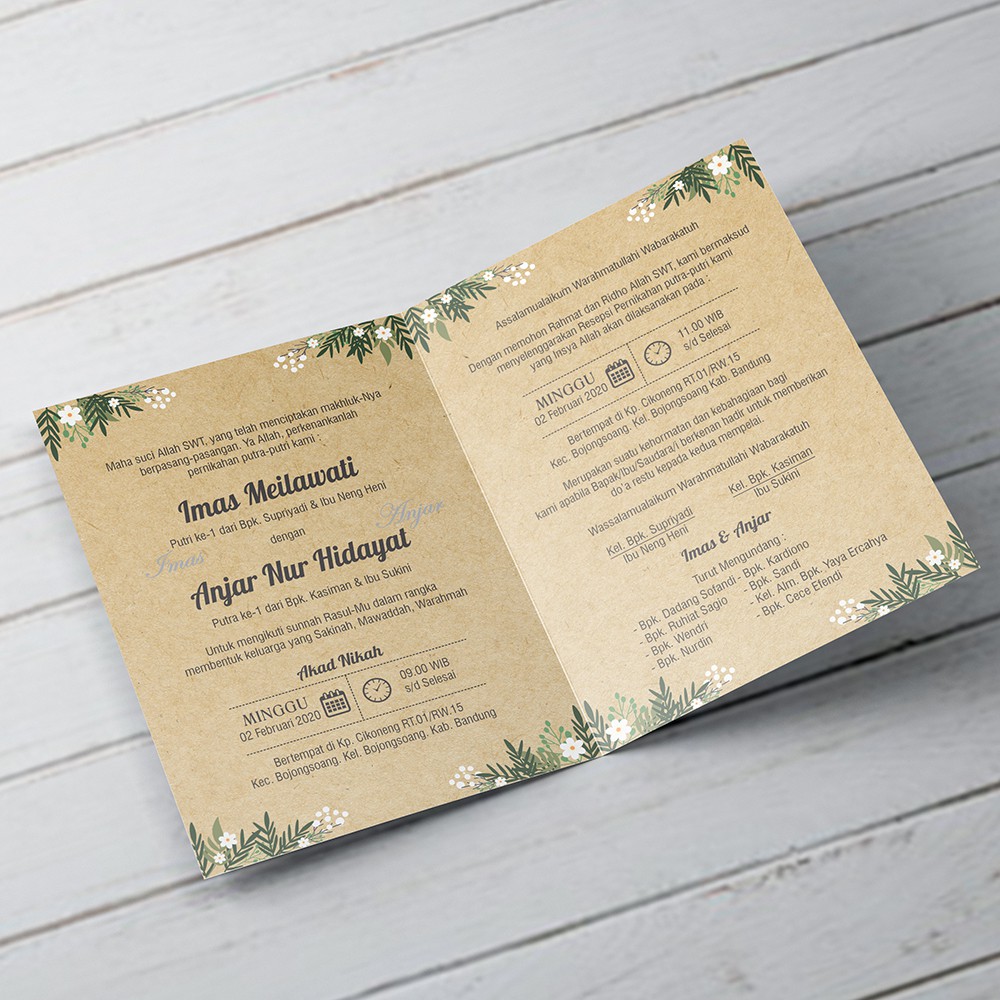 Undangan Pernikahan Tema Rustic & Klasik