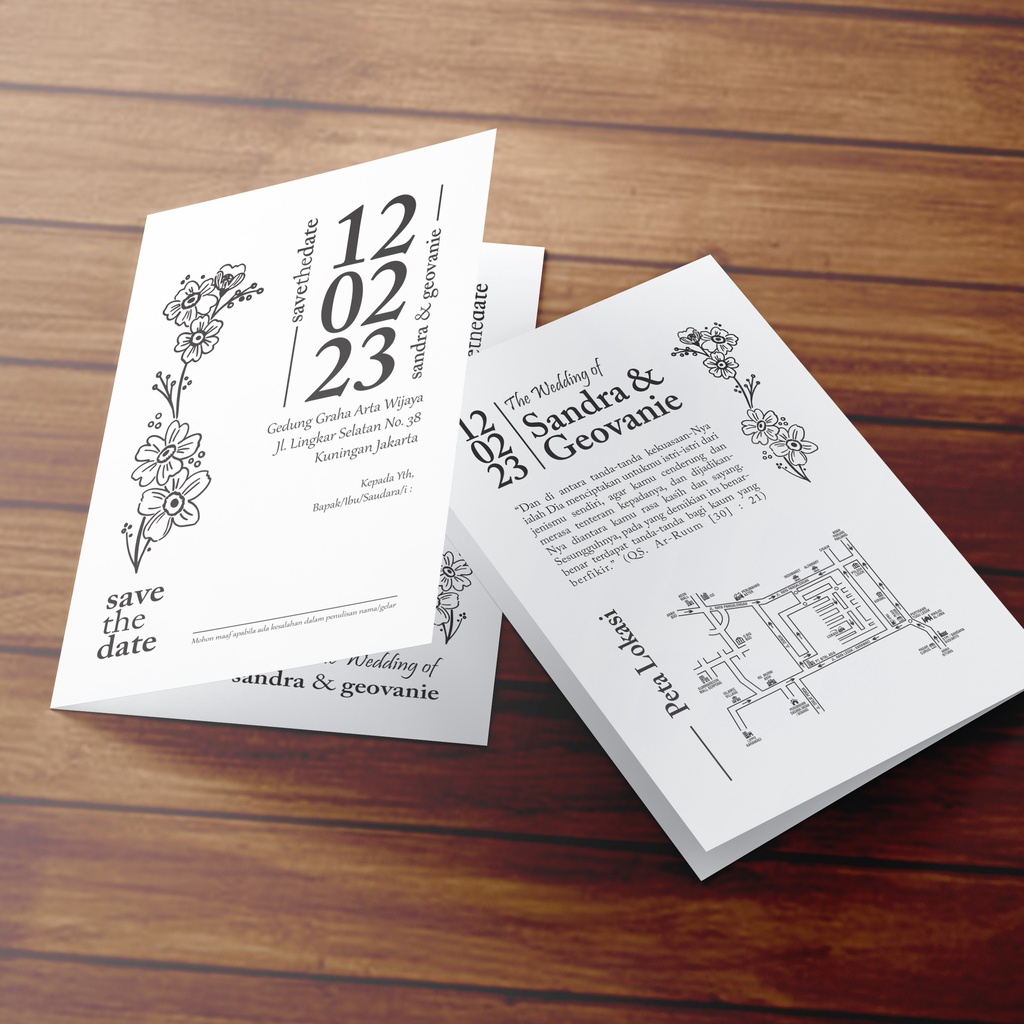Undangan Pernikahan Unik Mewah Aesthetic Harga Termurah