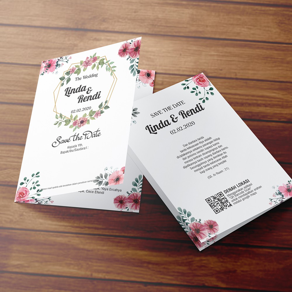 Undangan Pernikahan Vintage, Harga Termurah, Bahan Tebal, dan Unik