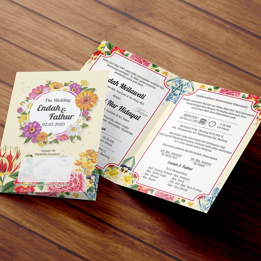Undangan Vintage Full Colour Termurah
