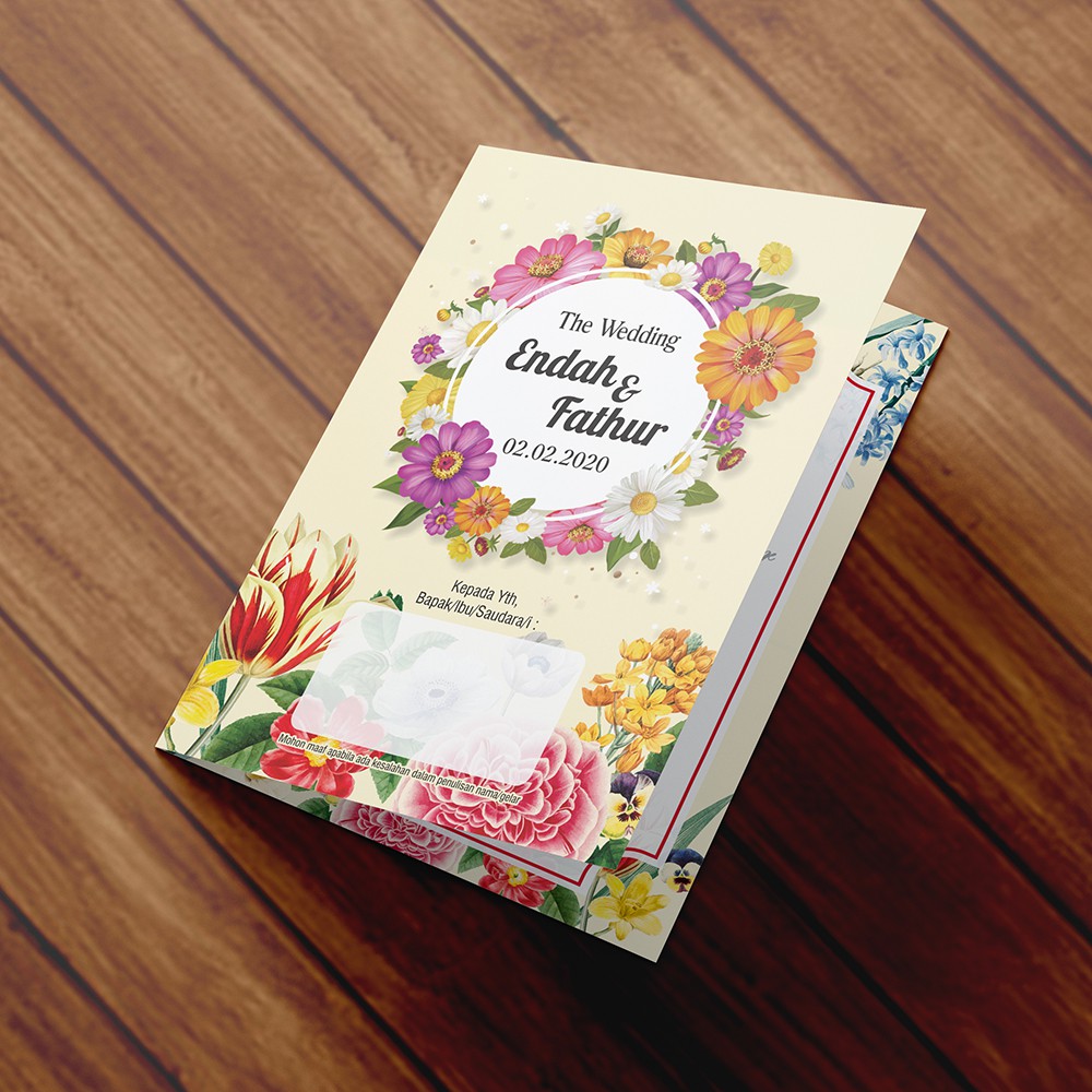 Undangan Vintage Full Colour Termurah