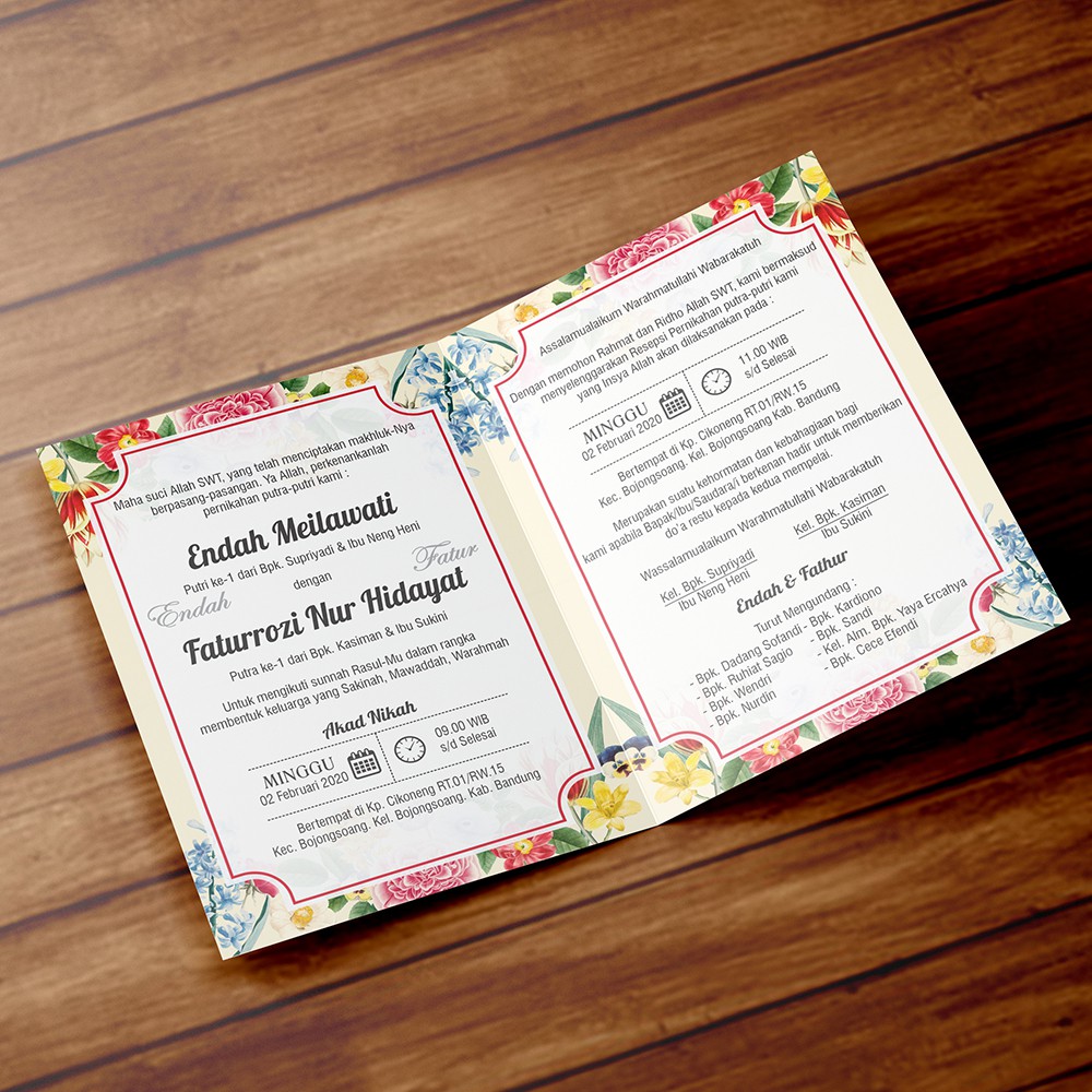 Undangan Vintage Full Colour Termurah