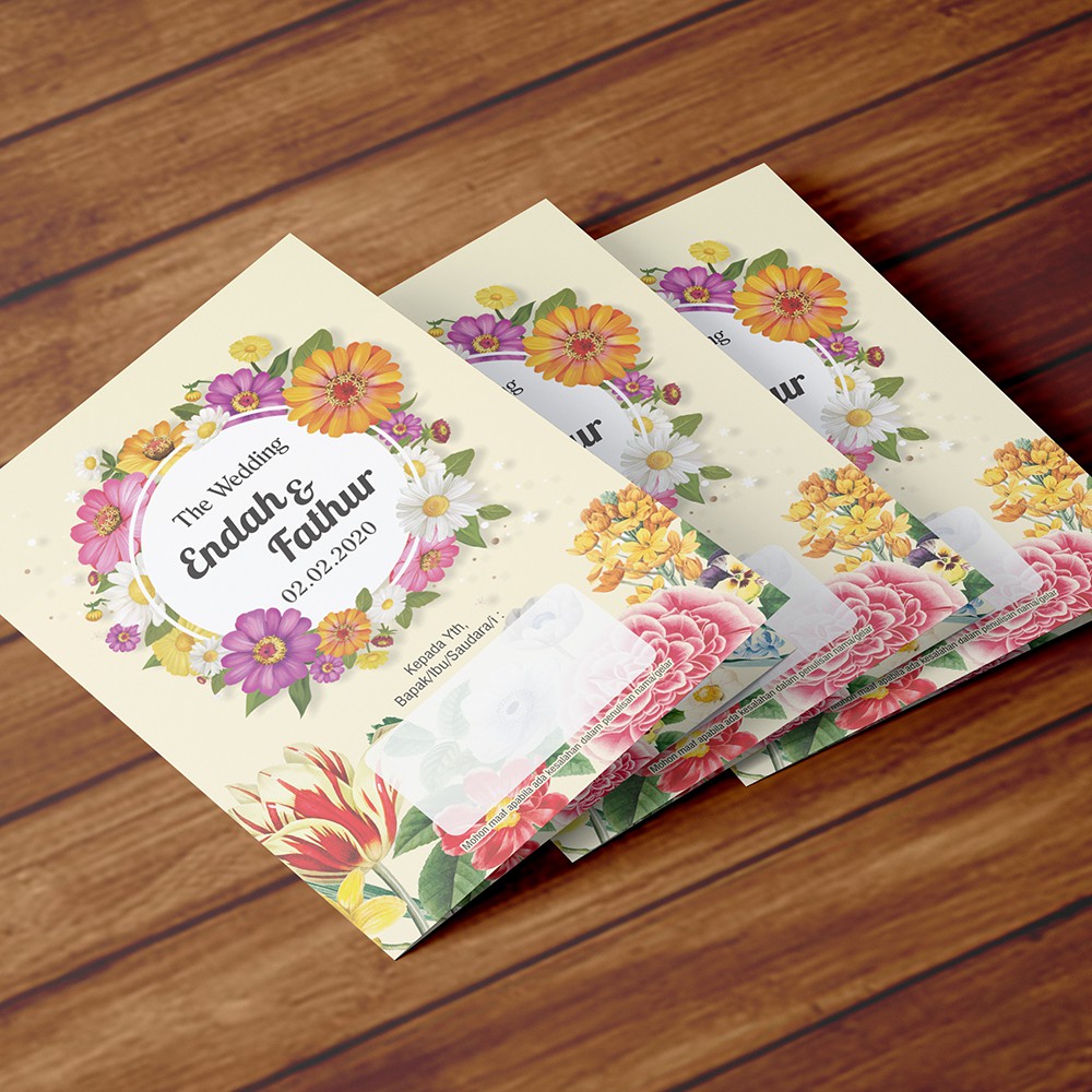Undangan Vintage Full Colour Termurah