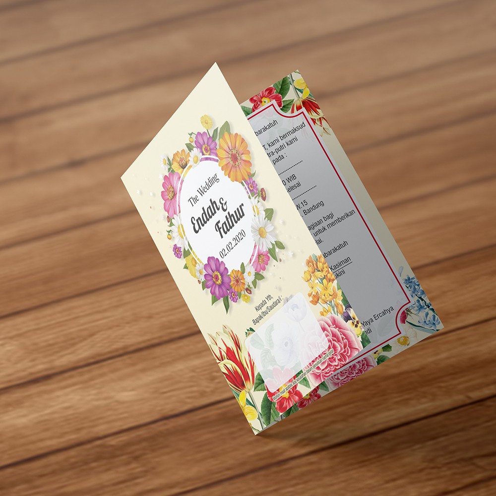 Undangan Vintage Full Colour Termurah