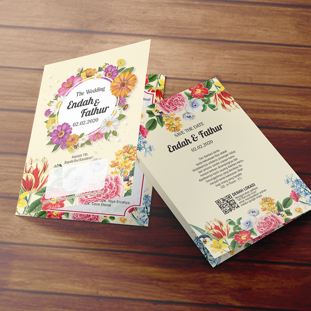 Undangan Vintage Full Colour Termurah