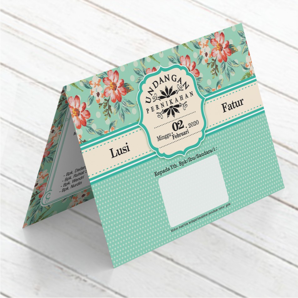 Undangan Vintage Rustic, Mewah, Tema Kekinian