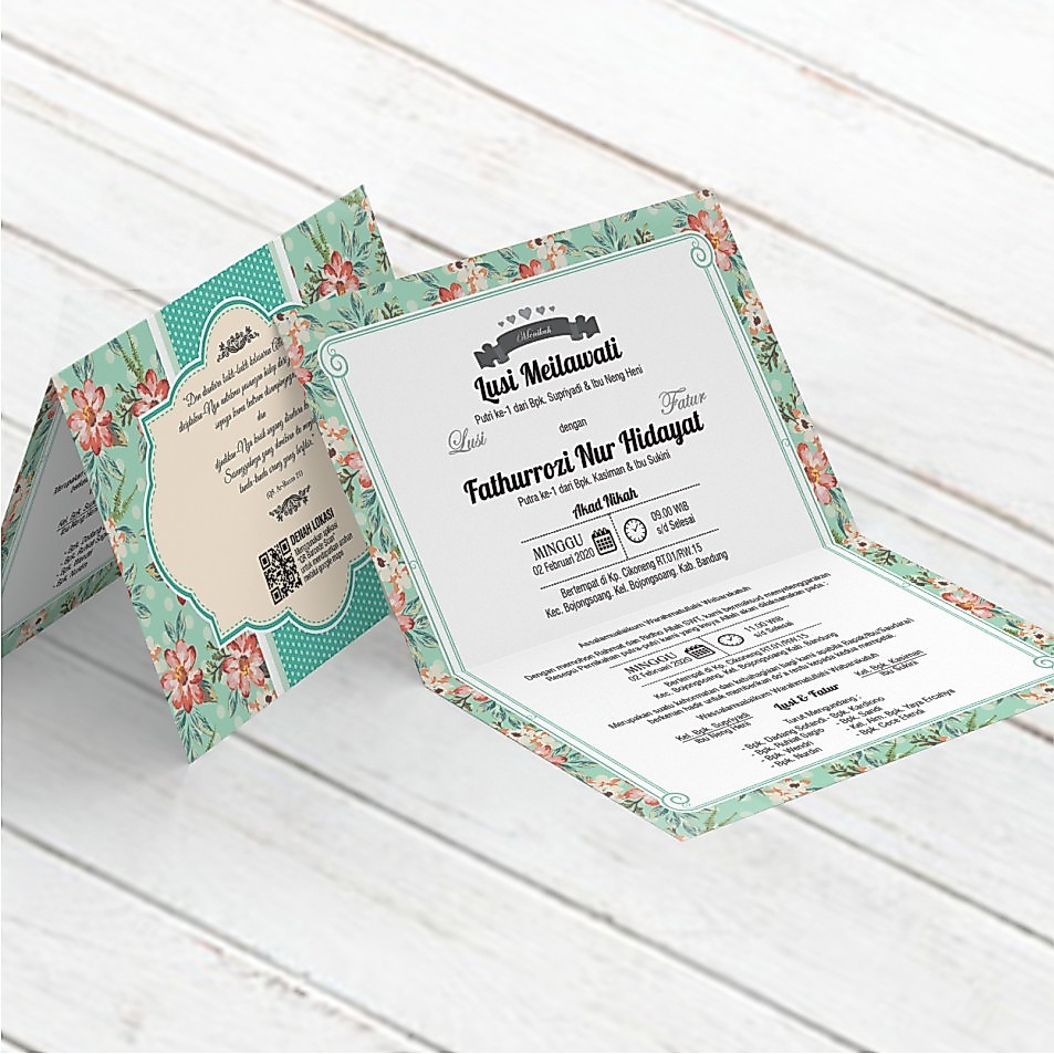 Undangan Vintage Rustic, Mewah, Tema Kekinian